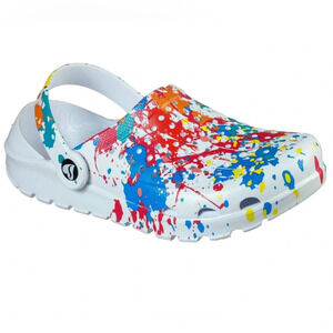 Skechers Women's Cali Gear Footsteps Splash Clog -‎ White